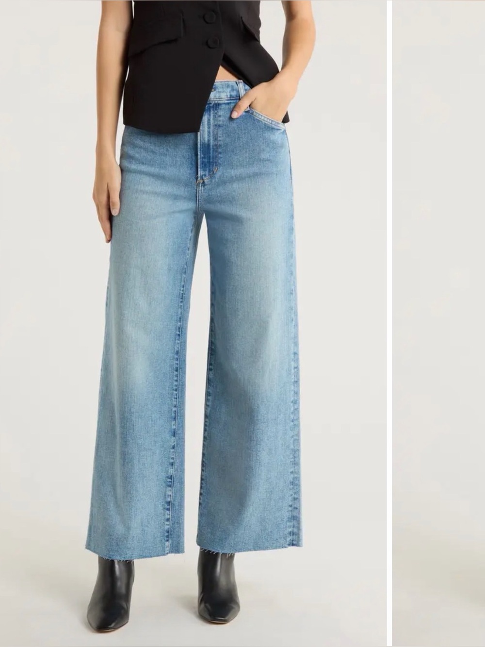 FAVORITE DAUGHTER sz 26 mischa super high rise wide leg jeans in mounterey